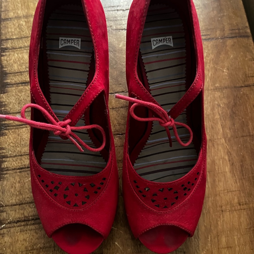 Camper Women's Vibrant Red Heels
